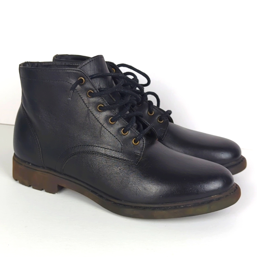 ARIZONA Vintage 90s Women's Genuine Black Leather Lace Up Boots